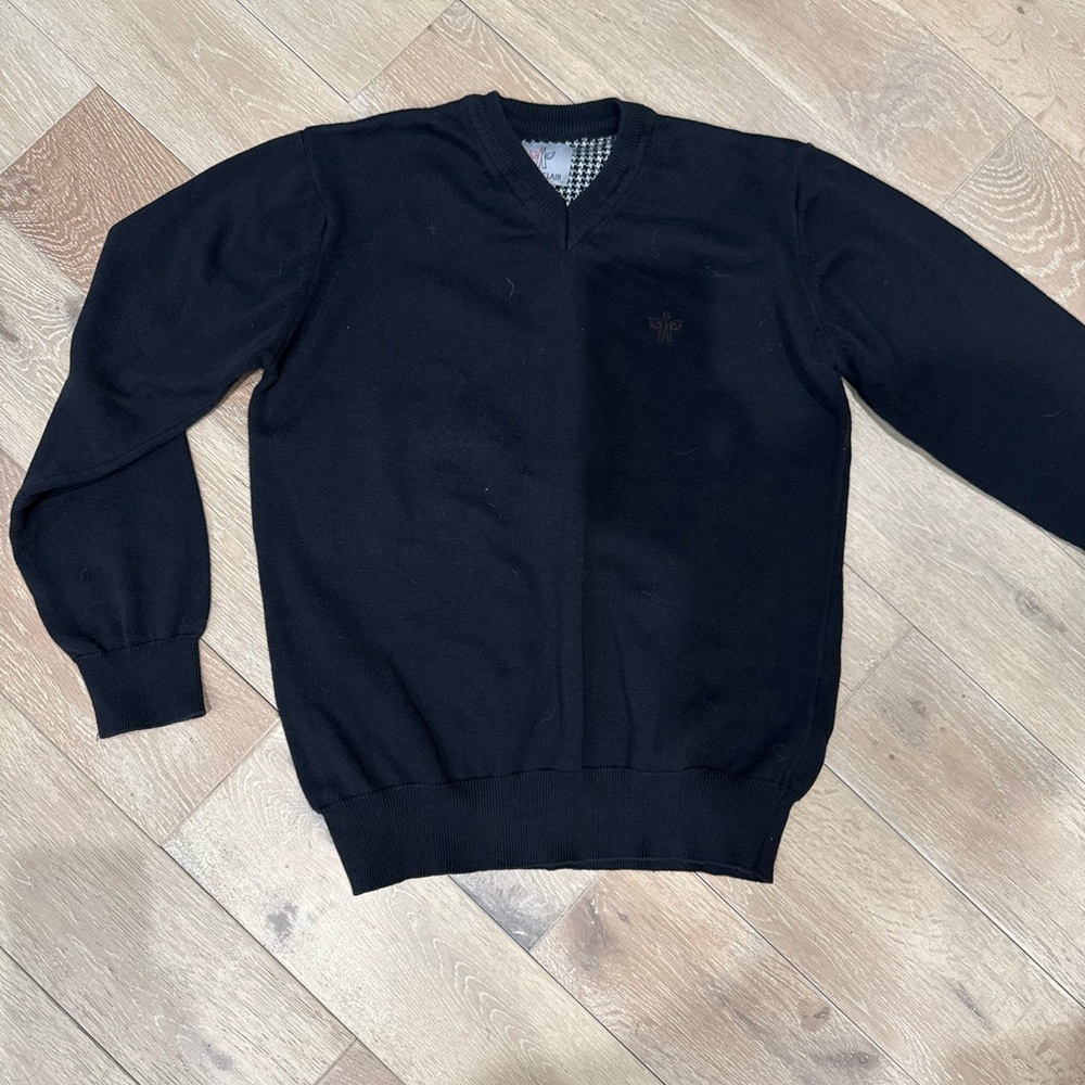 Men's Black V-Neck Sweater